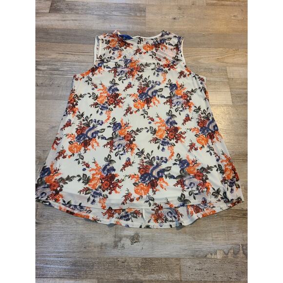 Apt. 9 xl women's floral blouse with sheer overlay - Picture 1 of 9